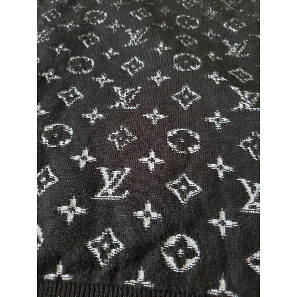 NWT Authentic Louis Vuitton Monogram Degrade Crew neck Sweater BLACK XL, 1A8A1R - Picture 7 of 8
